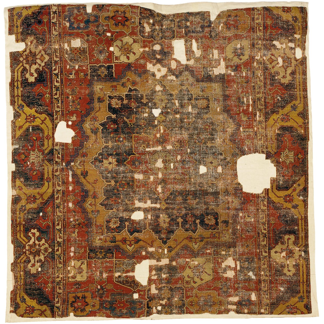 Tabriz-medaljong och kartuschmattfragment, nordvästra Persien, andra hälften av 1500-talet av Persian School
