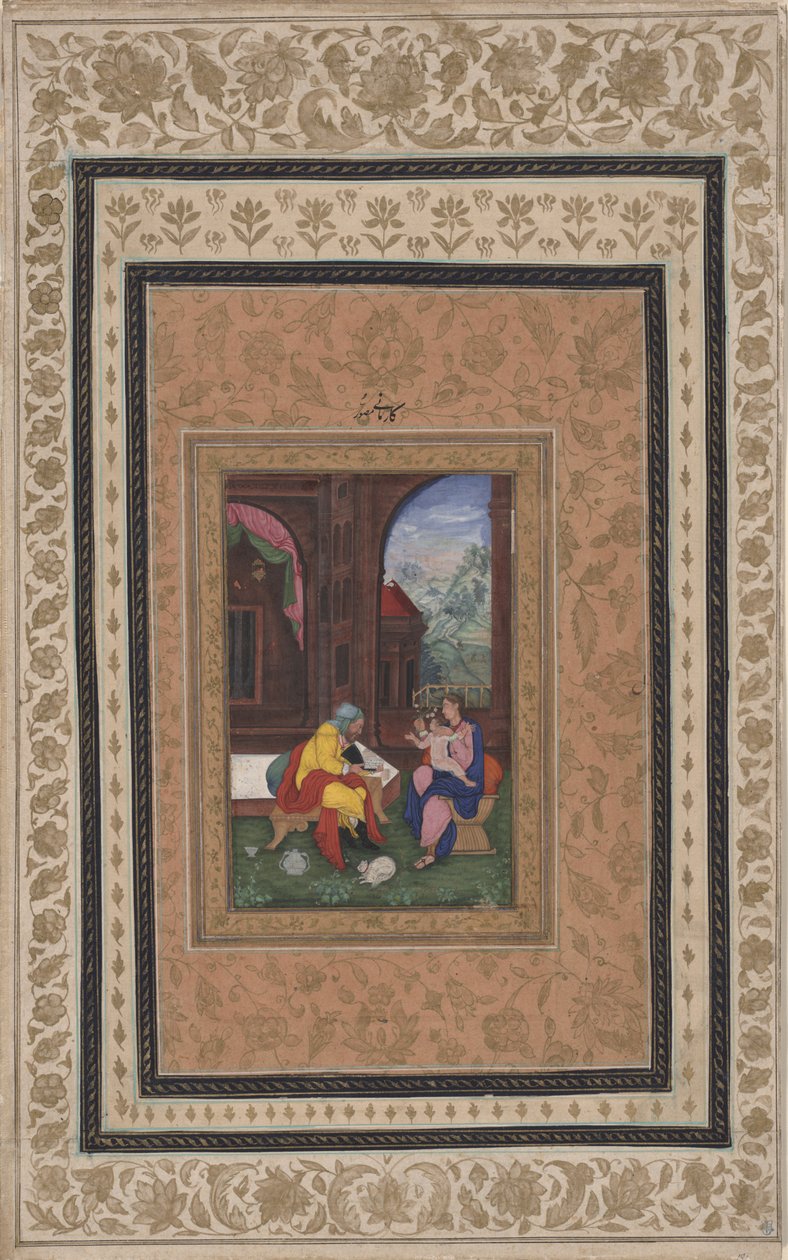 Den heliga familjen, ca 1625 av Persian School