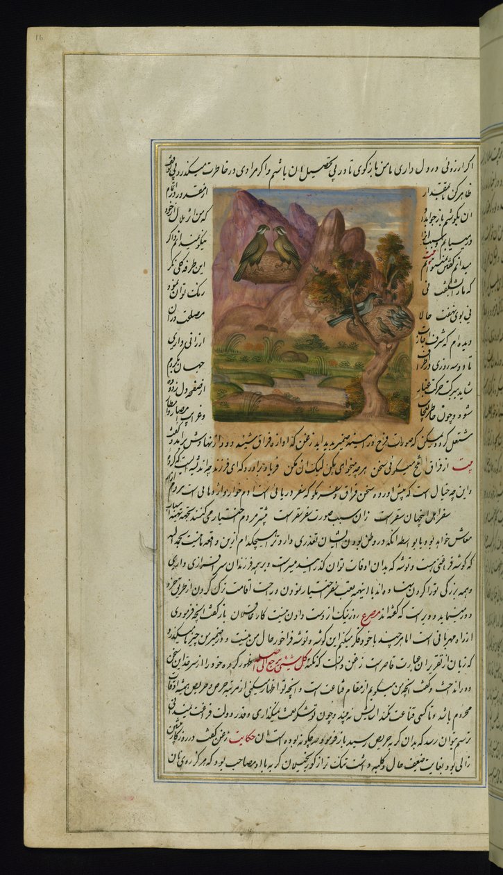 Två hökar och ett kråkbo från Lights of Canopus av Persian School