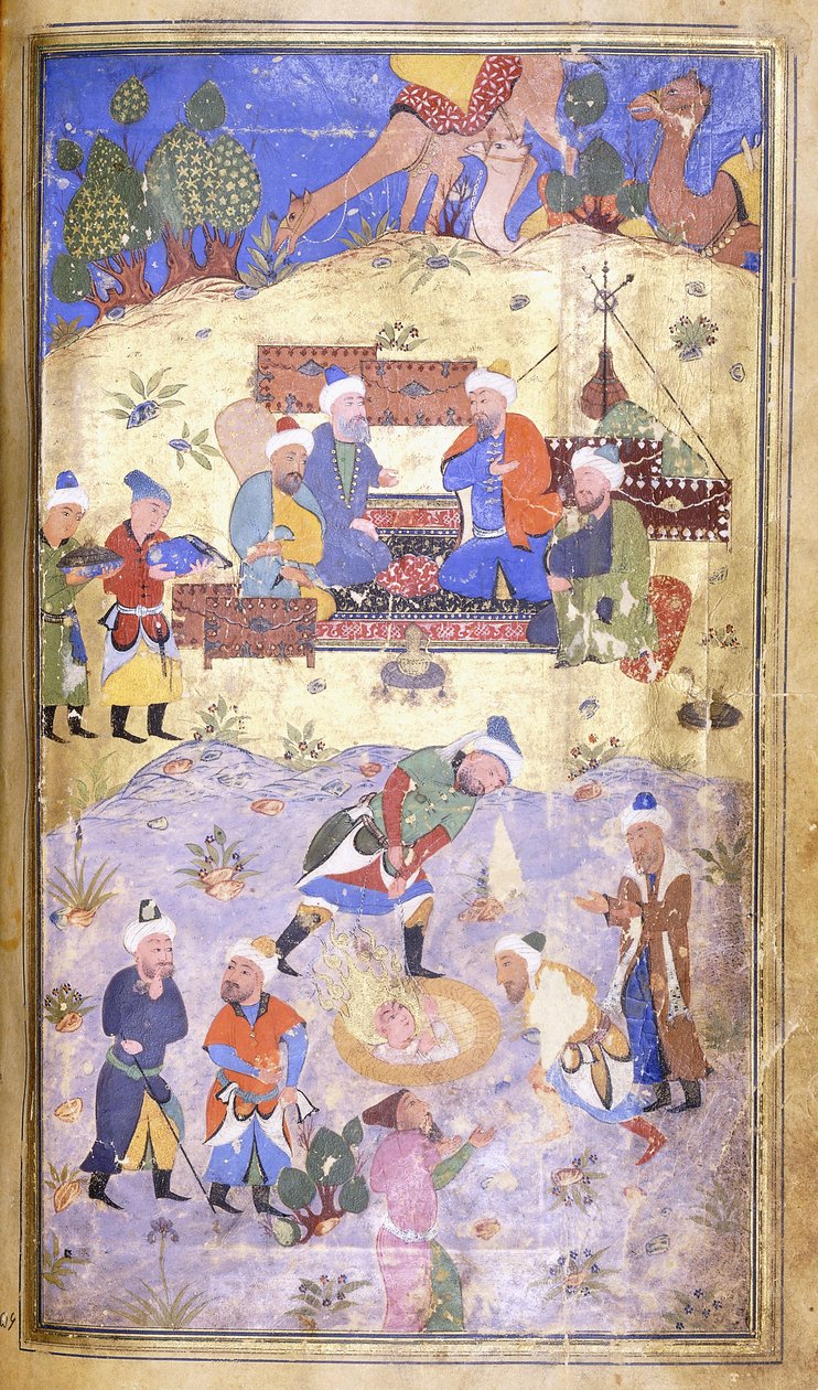 Yusuf blir räddad från gropen, c.1492-3 av Persian School