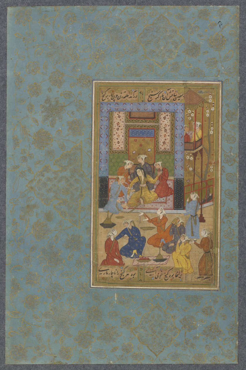Zulaykha bunden av den gyllene kedjan, ca 1570-80 av Persian School
