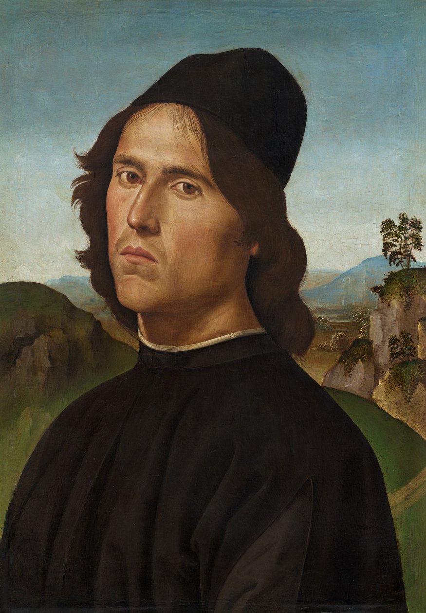 Porträtt av Lorenzo di Credi, 1488. av Perugino