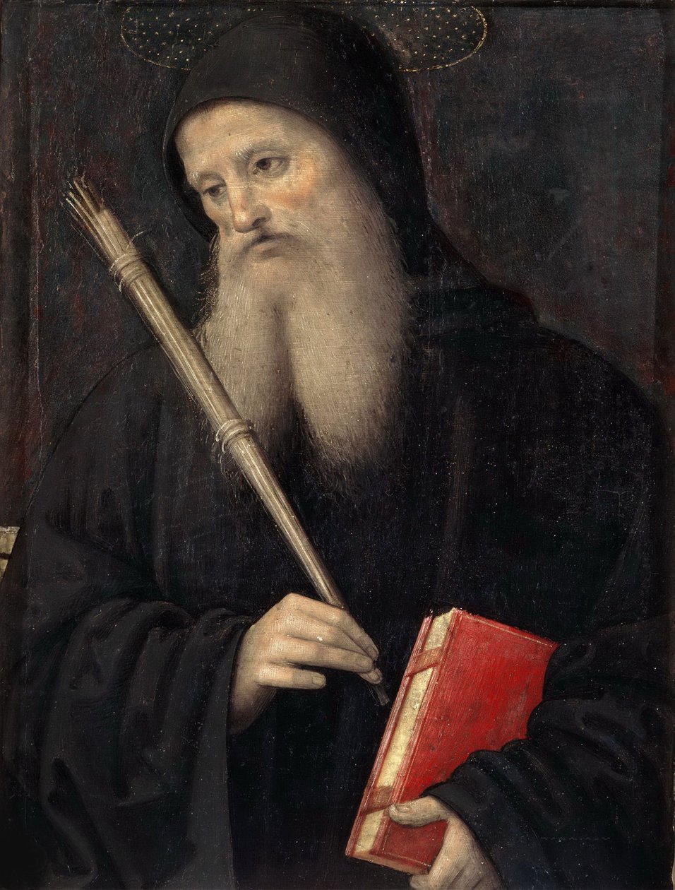 Saint Benedict Predella från San Pietro Polyptych, ca. 1497. av Perugino