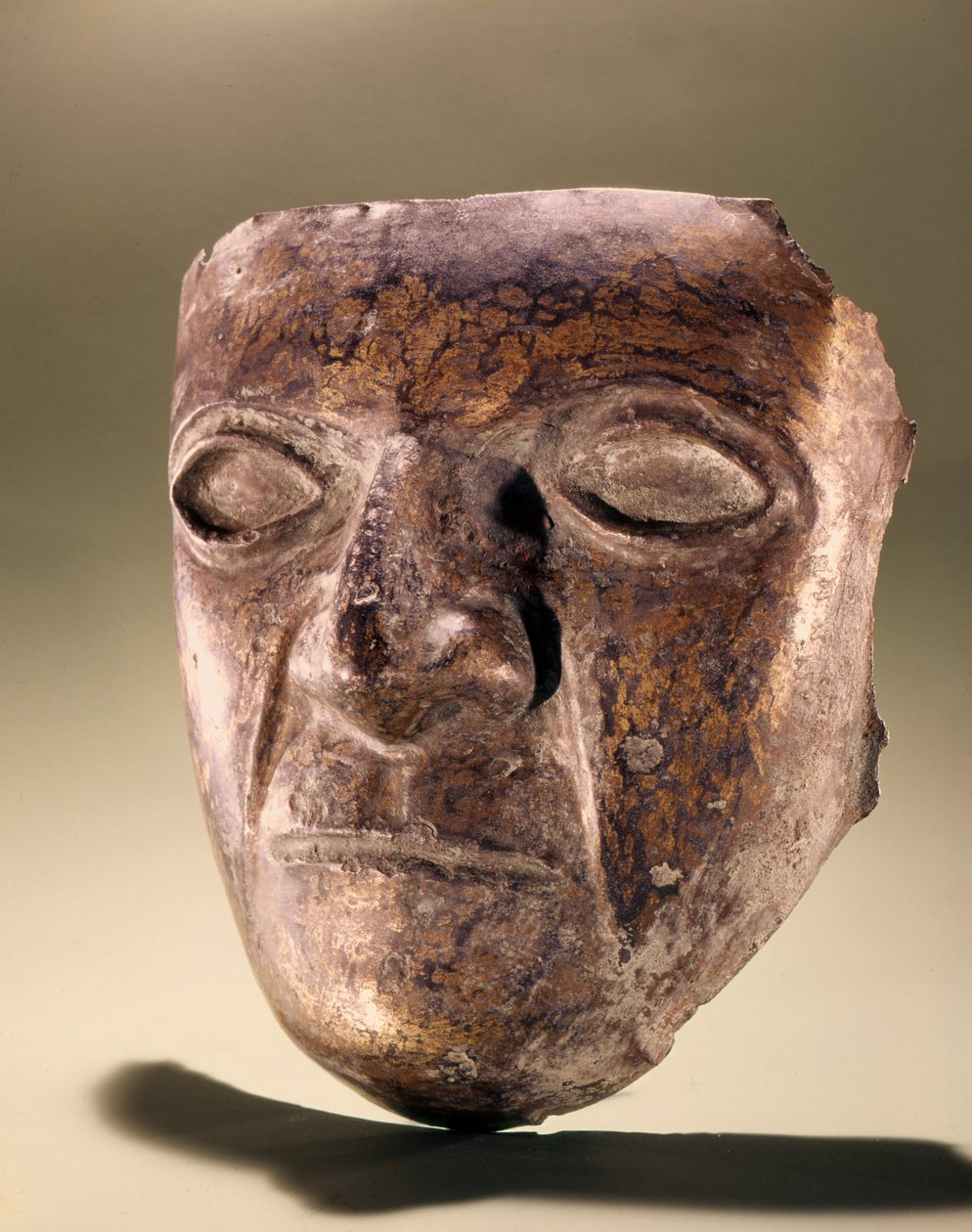 Incan Mask (koppar) av Peruvian School