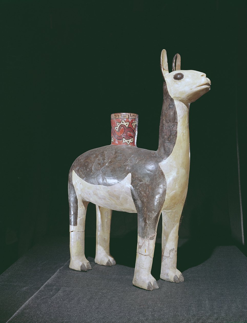 Fartyg för lamabilder, Nazca Culture (lergods) av Peruvian School