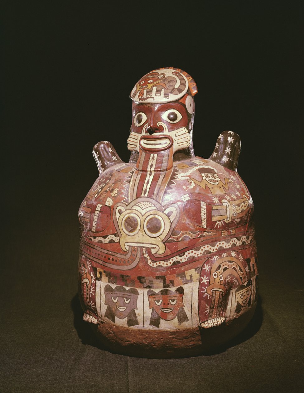 Keramikkärl av en gudsfigur, Nazca Culture (keramik) av Peruvian School