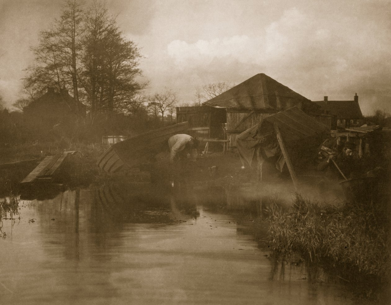 Ett båtvarv i Norfolk, liv och landskap på Norfolks stränder, ca 1886 av Peter Emerson und Thomas Goodall