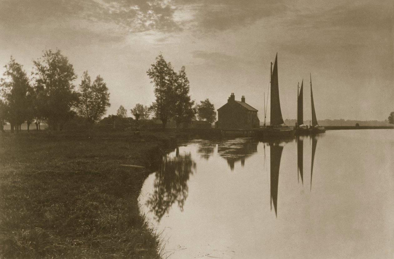 Cantley Whernes väntar på tidvattnets vändning, ca 1886 av Peter Emerson und Thomas Goodall