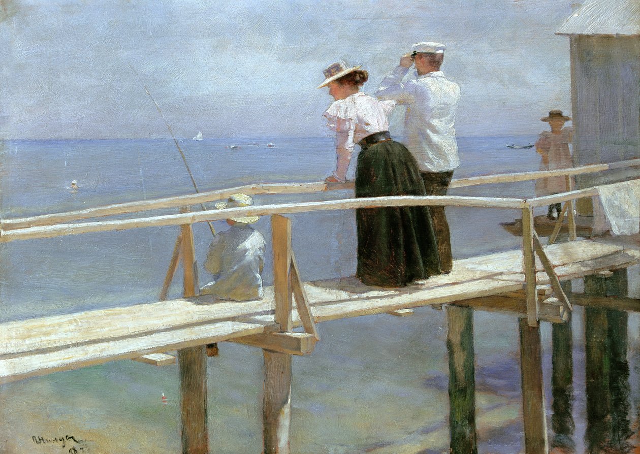 På bron, 1898 av Peter Alexandrovich Nilus
