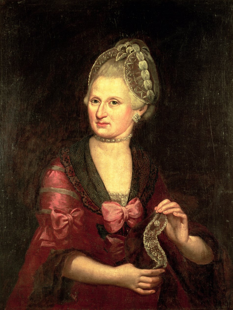 Anna Maria Mozart, född Pertl, mor till Wolfgang Amadeus Mozart, 1775 av Peter Anton Lorenzoni