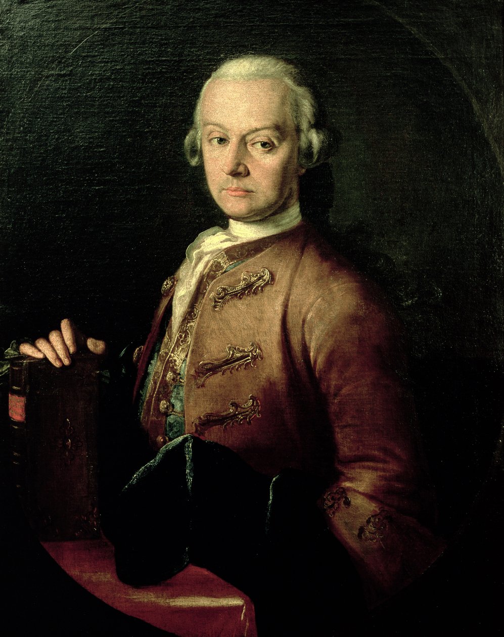 Johann Georg Leopold Mozart (1719-87), far till Wolfgang Amadeus, 1765 av Peter Anton Lorenzoni