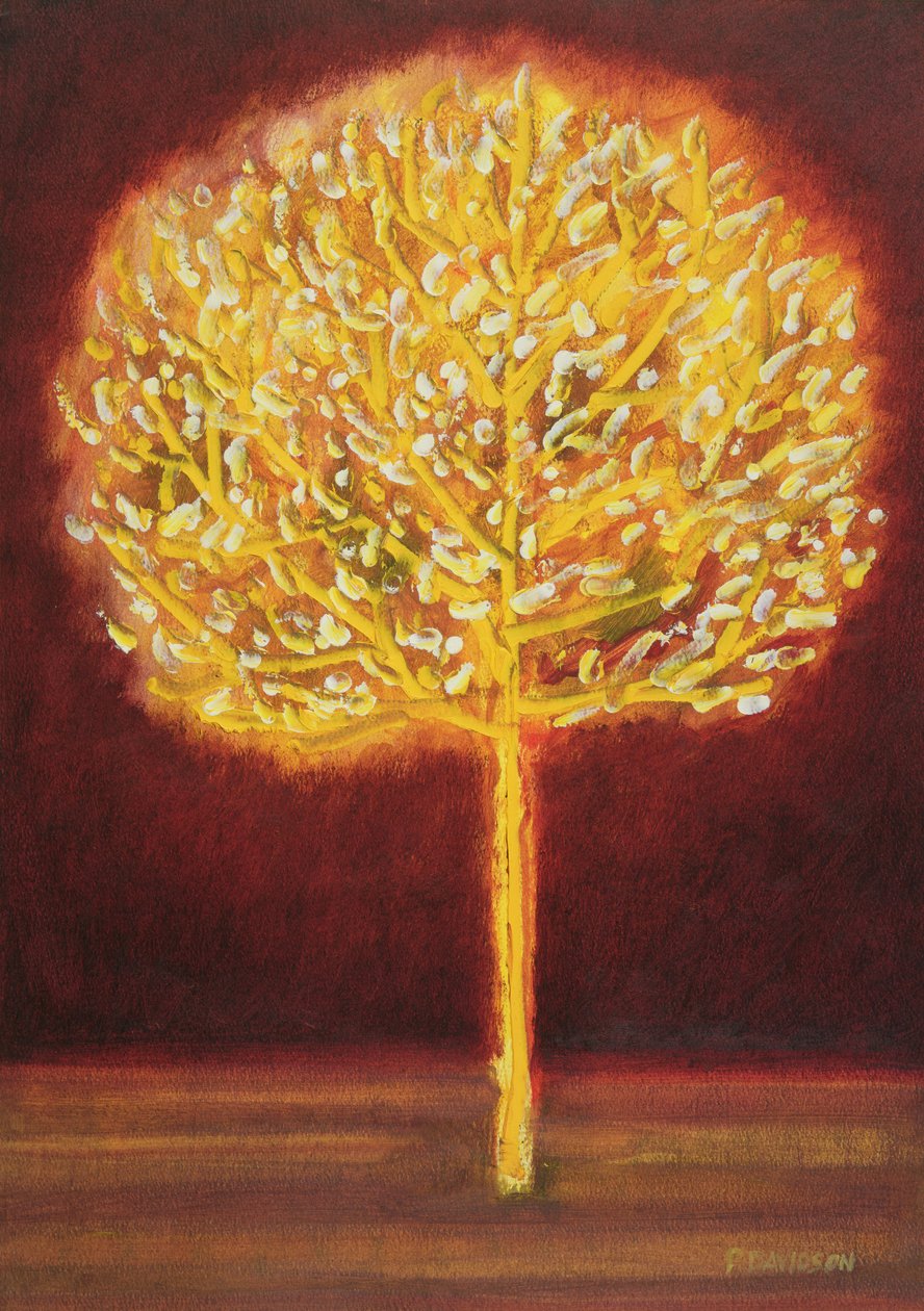 Blossoming Tree, 1997 (olja på papper) av Peter Davidson
