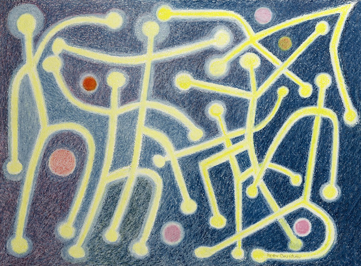 Dansen, 1985 (oljepastell på papper) av Peter Davidson