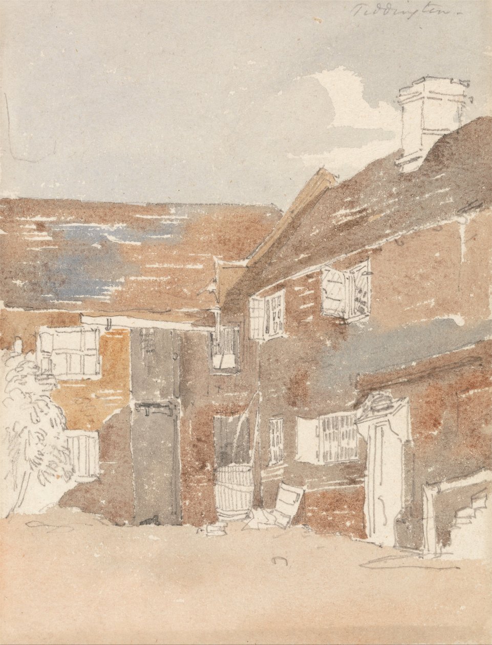 Houses at Teddington on the Thames av Peter de Wint