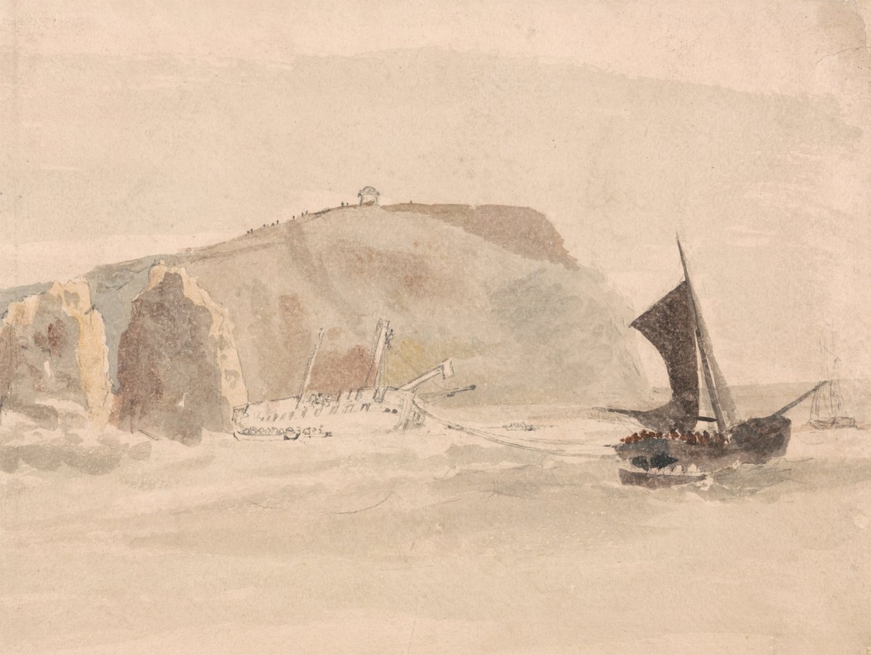 Shipwreck off the Needles, Isle of Wight av Peter de Wint
