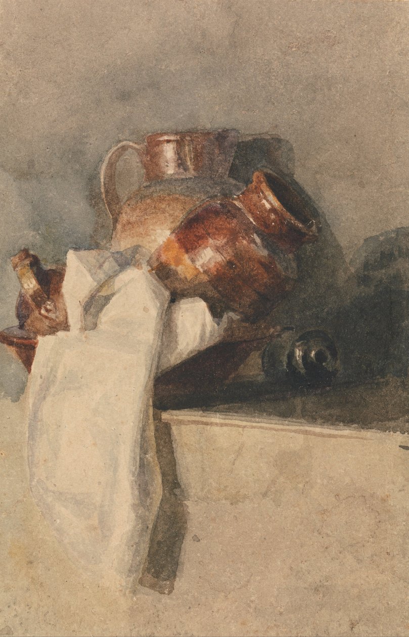Still Life with Pitchers on a Shelf av Peter de Wint