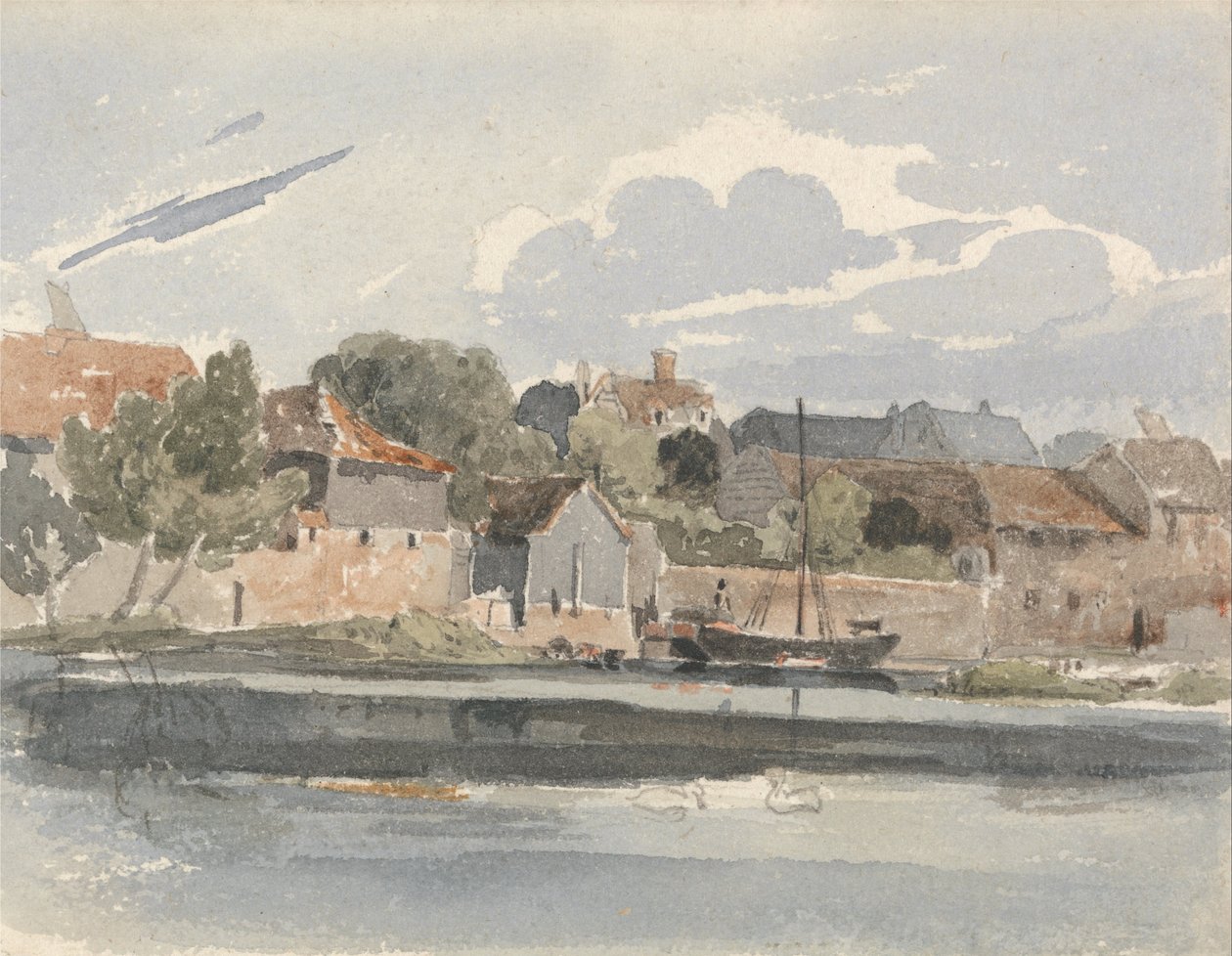 View of the Thames at Kingston av Peter de Wint