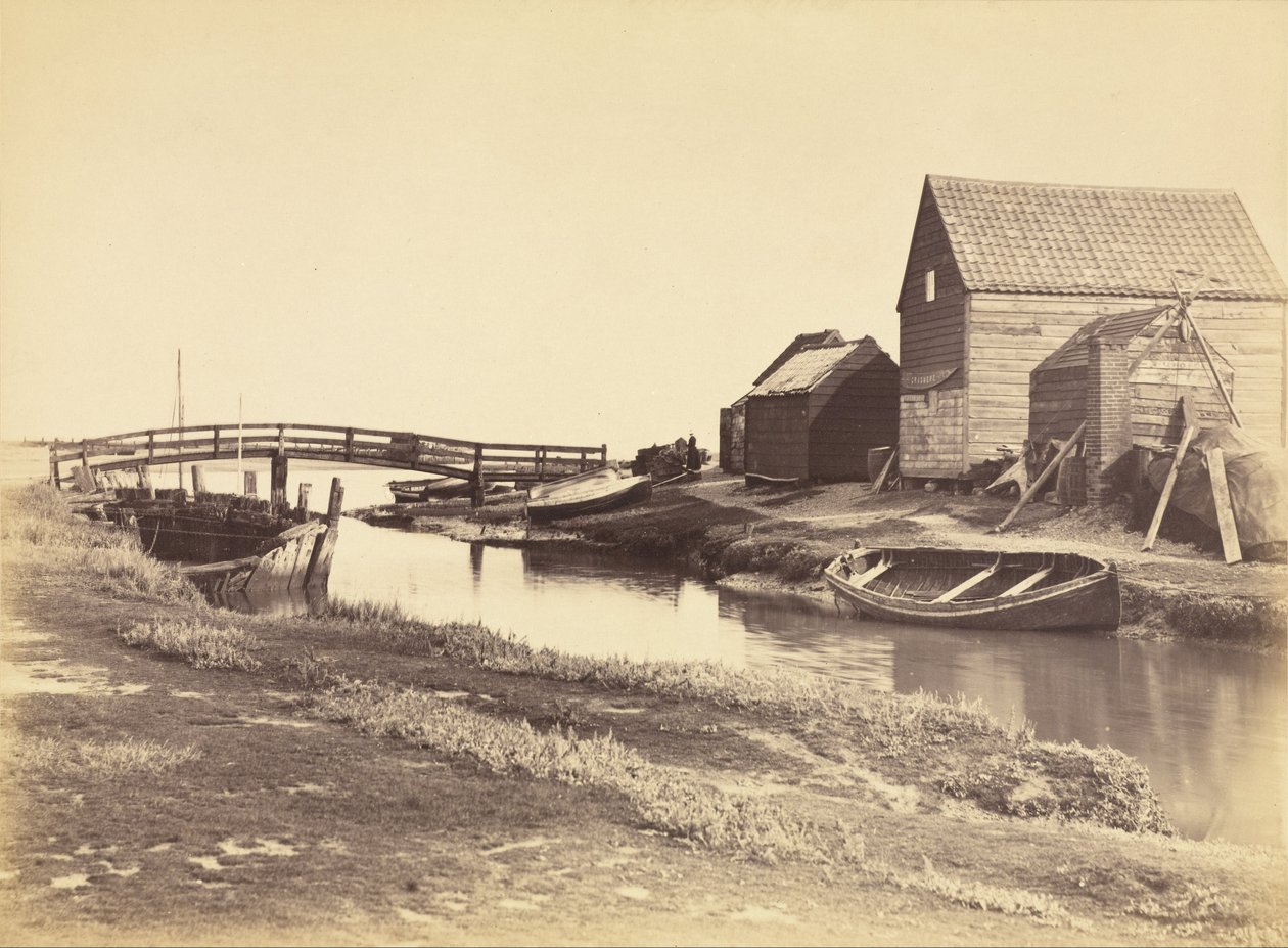 Tidal Creek och Old Warehouses söder om Southwold, Suffolk av Peter Henry Emerson
