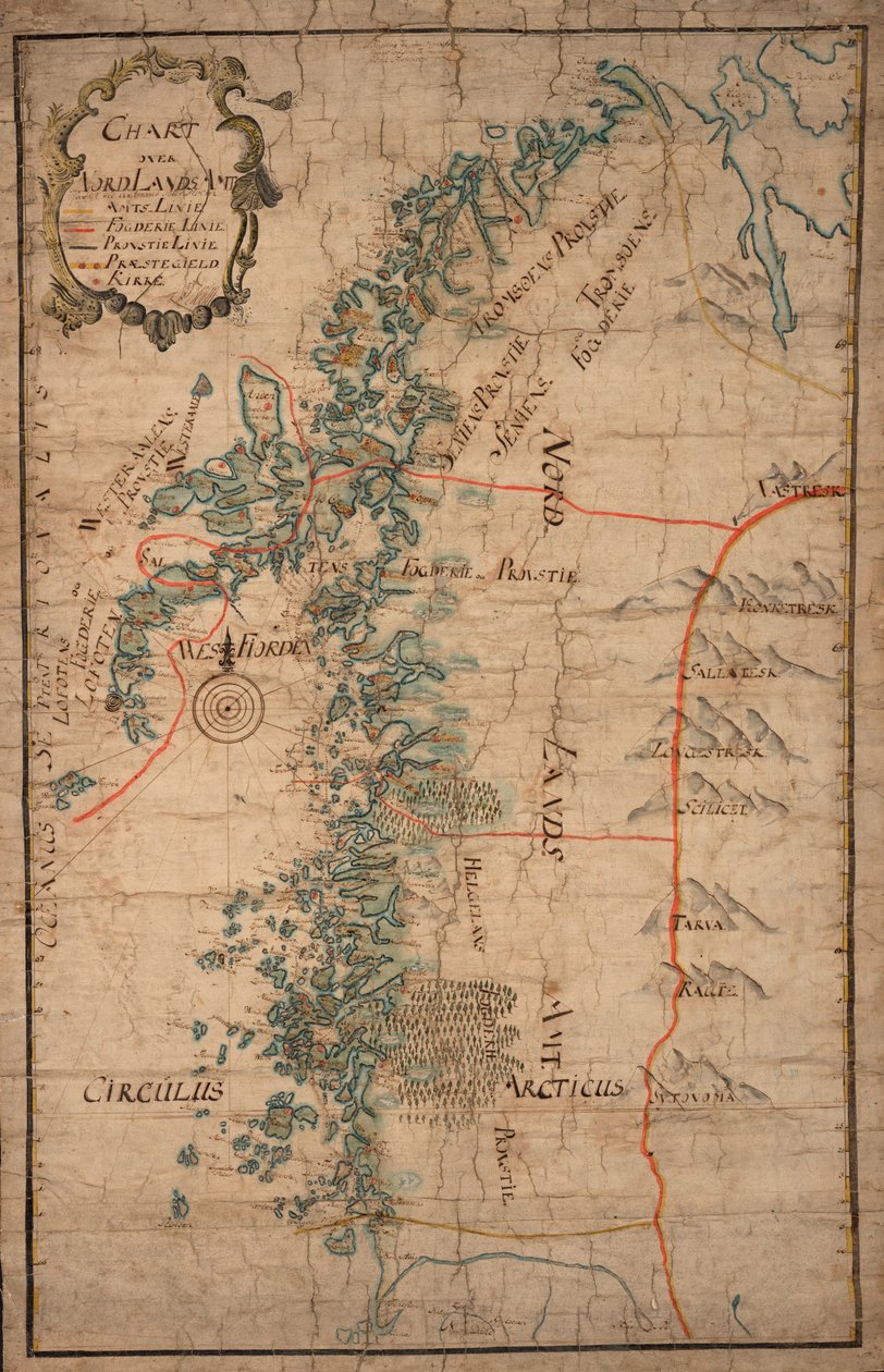 Karta över Nordlands län av Peter Holm