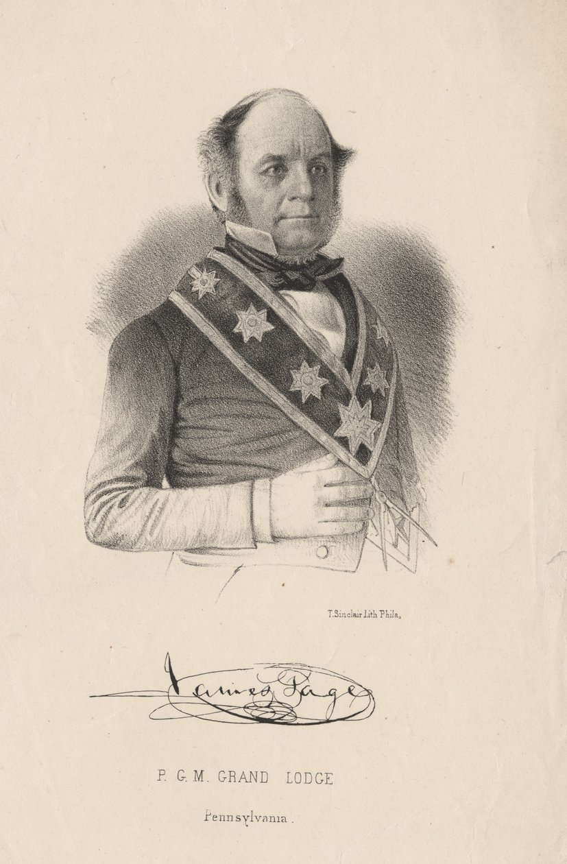 James Page, lito av T. Sinclair, 1849 av Peter Kramer