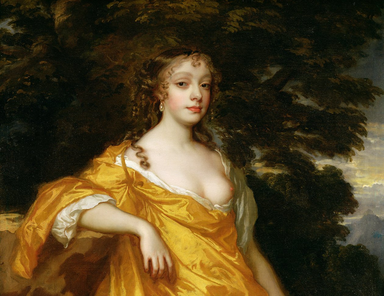 Diana Kirke, senare grevinna av Oxford, ca 1665-70 olja på duk detalj av 118535 av Peter Lely
