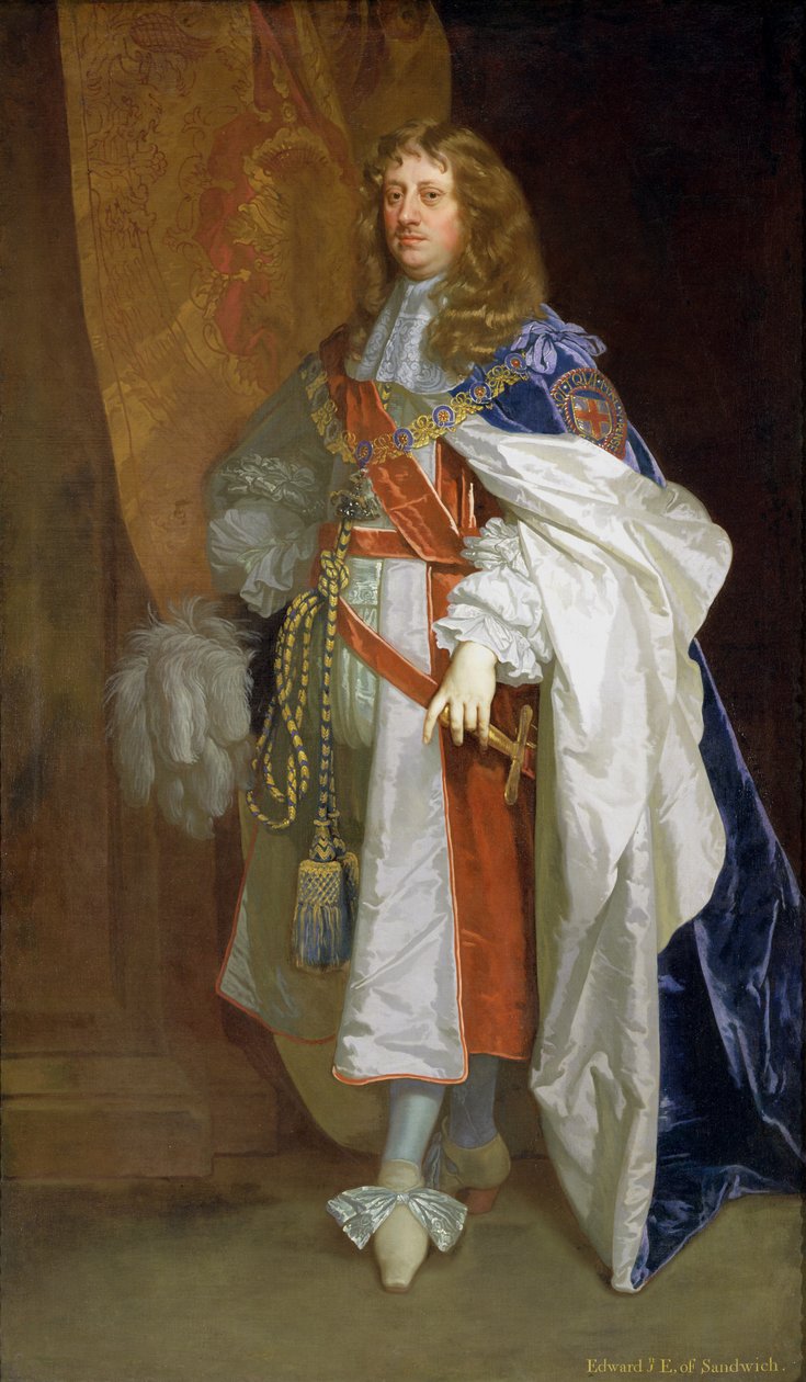 Edward Montagu, 1:e earl av Sandwich, ca 1660-65 av Peter Lely