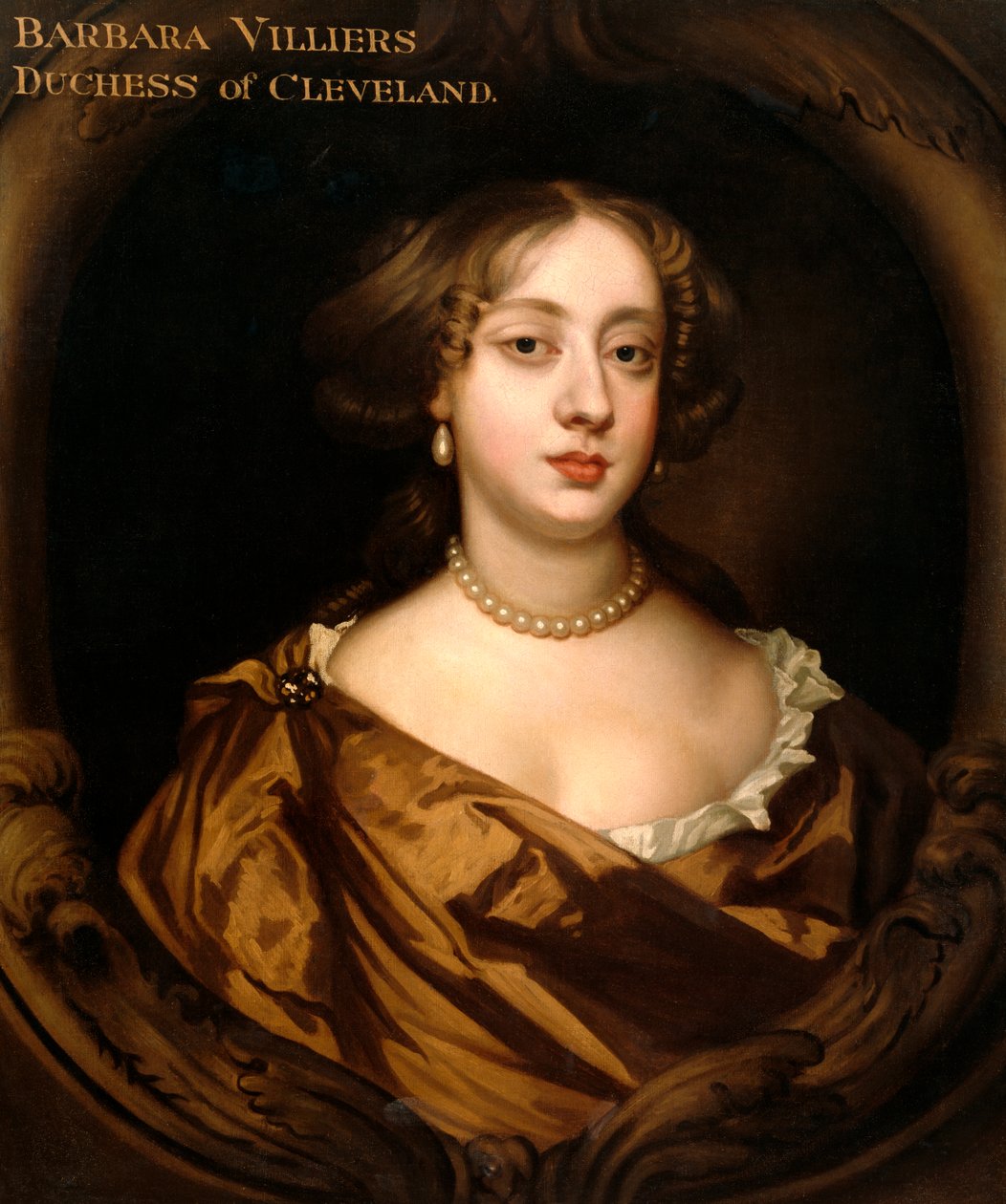 Porträtt av Barbara Villiers (1641-1709), hertiginna av Cleveland, ca 1680 av Peter Lely