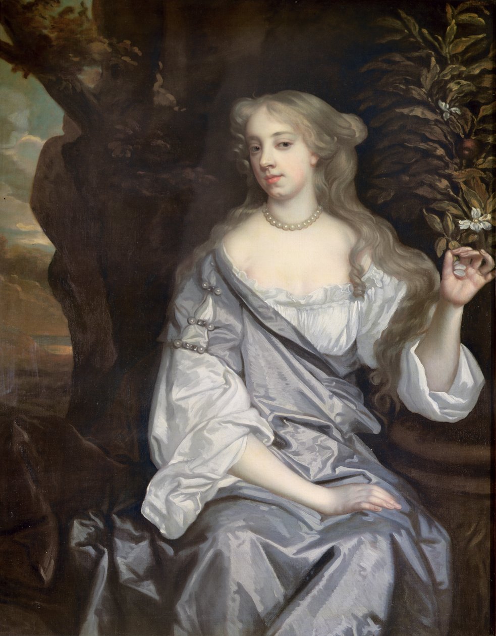 Porträtt av en dam, som sägs vara Nell Gwynne (1650-87) av Peter Lely