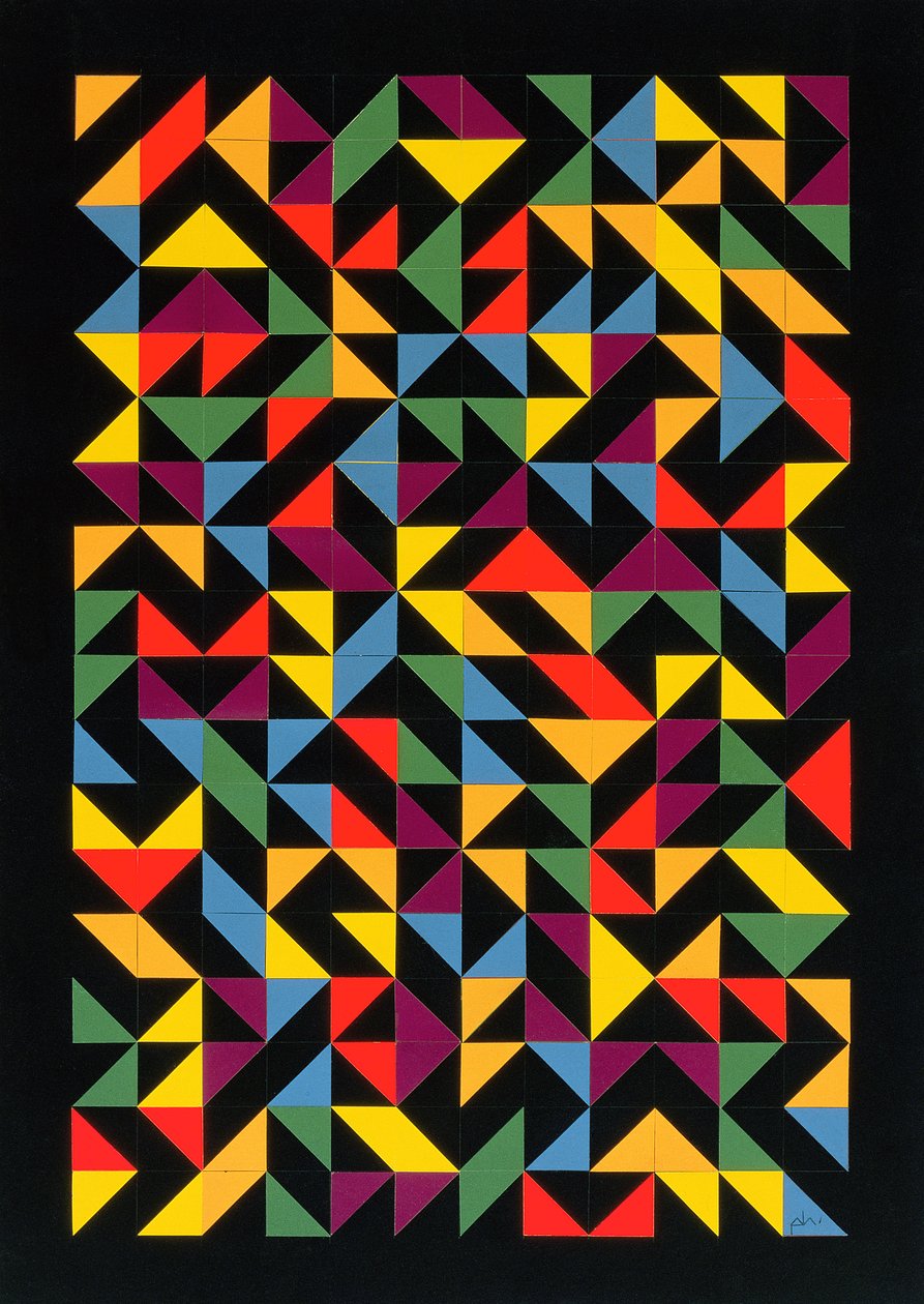 3x36 Permutations, 1986 (collage på papper) av Peter McClure