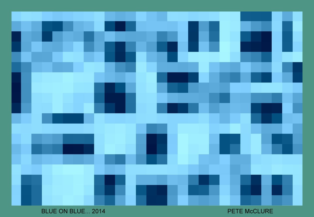 BLUE ON BLUE, 2014, (picha ya dijiti)swed av Peter McClure
