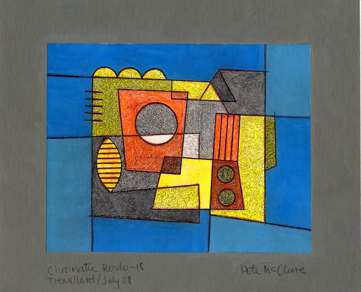 Chromatic Rondo, 2008 (färgad teckning) av Peter McClure