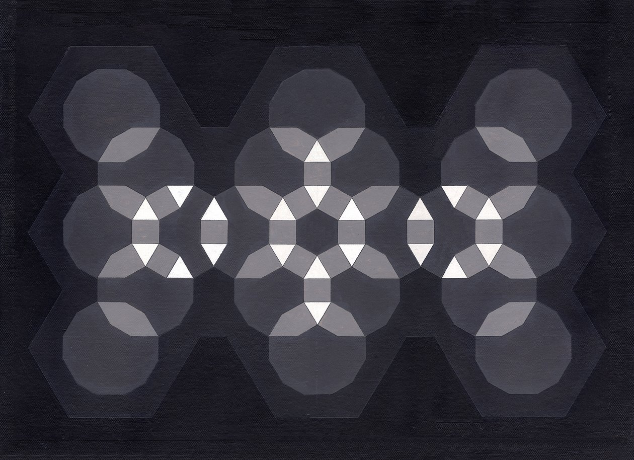 Fusion, 2008 (akryl på canvasbräda) av Peter McClure