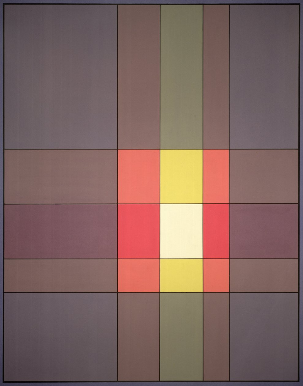 Overlay, 1982 (tempera på papper) av Peter McClure