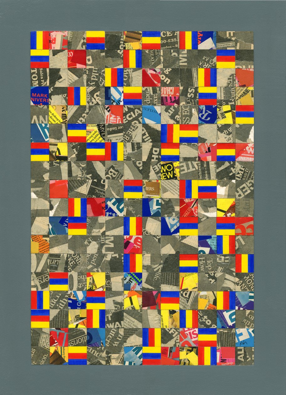 Tid...Ordning...Kaos. 1984, Collage av Peter McClure