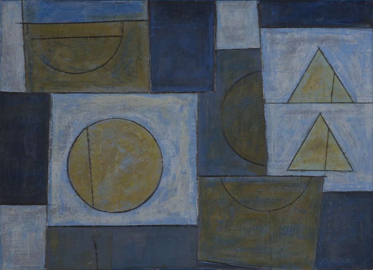 Uctio No.10 Lamorna, 2002 (collage och akryl) av Peter McClure