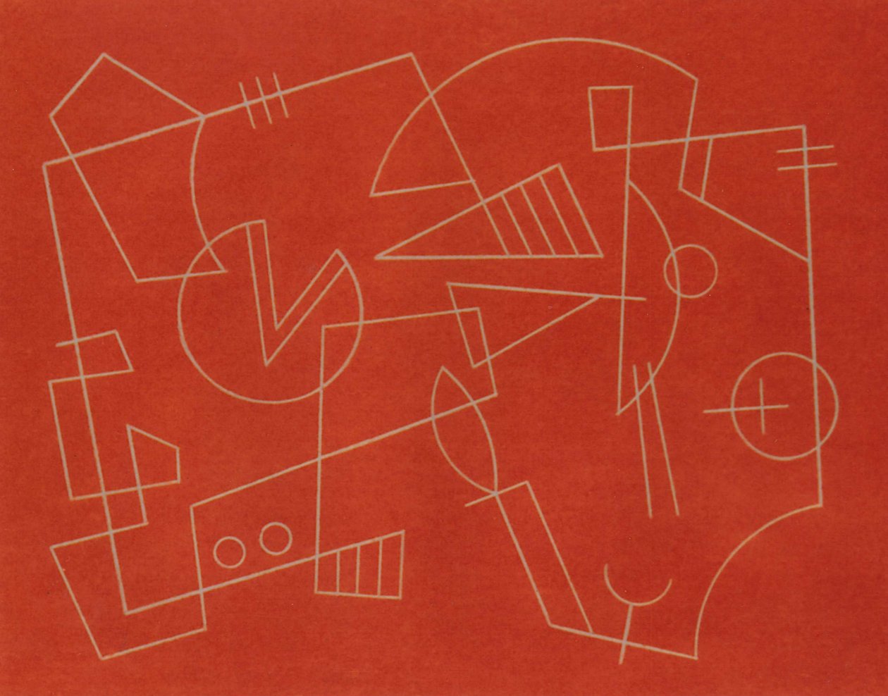 WALKING LINE.1997, (pastell på papper) av Peter McClure