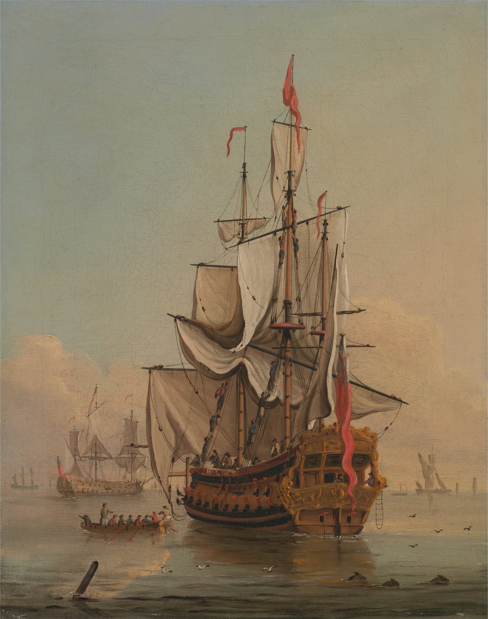 Shipping in a Calm av Peter Monamy