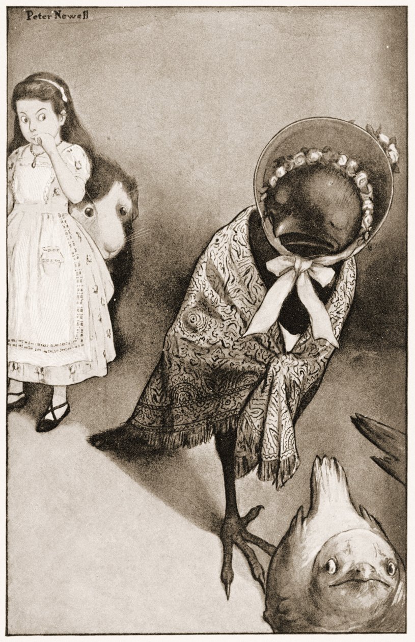 "På olika förevändningar flyttade de alla iväg", illustration till Lewis Carrolls Alice