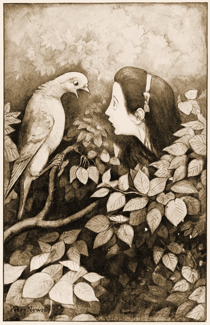 ""Serpent!" skrek duvan", illustration för Lewis Carrolls Alice