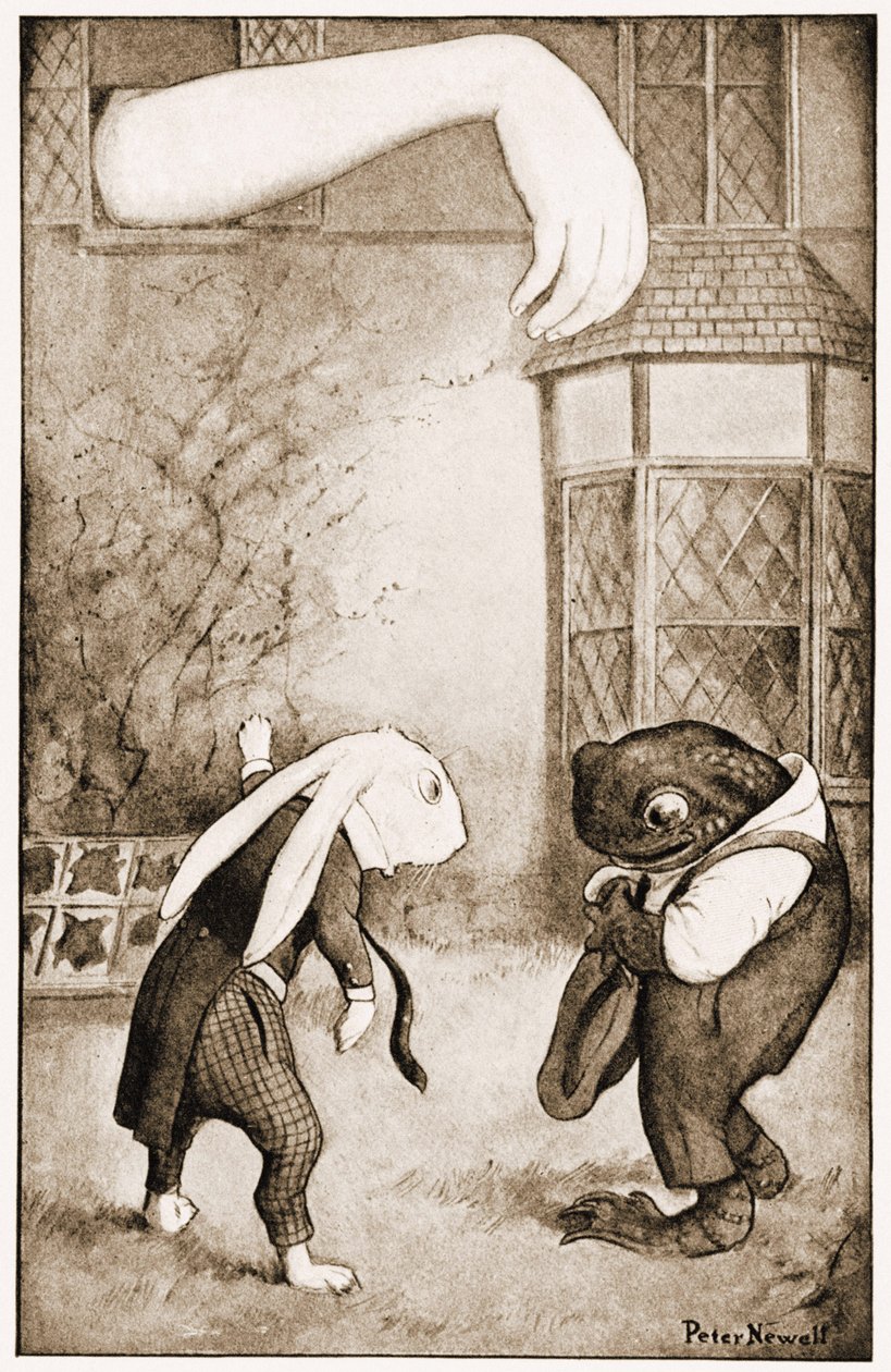 "Vad är det där i fönstret?", illustration för Lewis Carrolls Alice