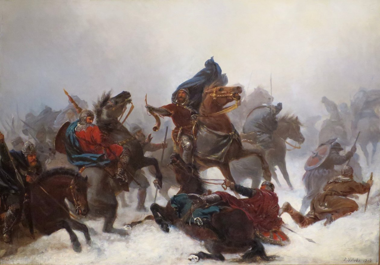Kung Sverres tåg över Vossebergen av Peter Nicolai Arbo