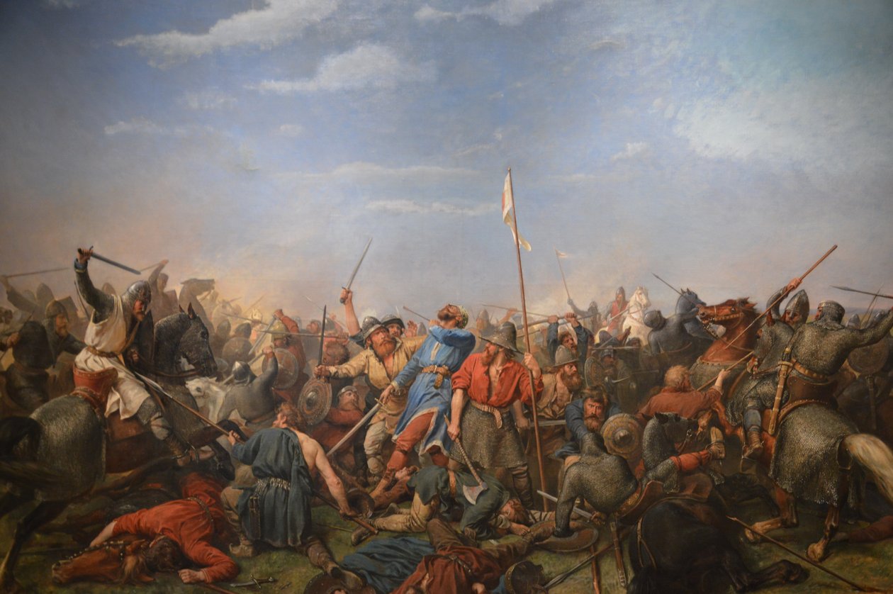 Slaget vid Stamford Bridge av Peter Nicolai Arbo