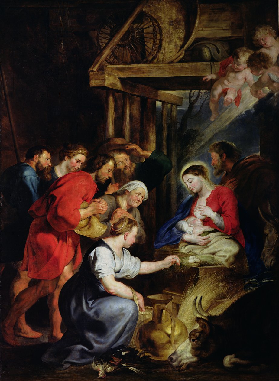Tillbedjan av herdarna av Peter Paul Rubens