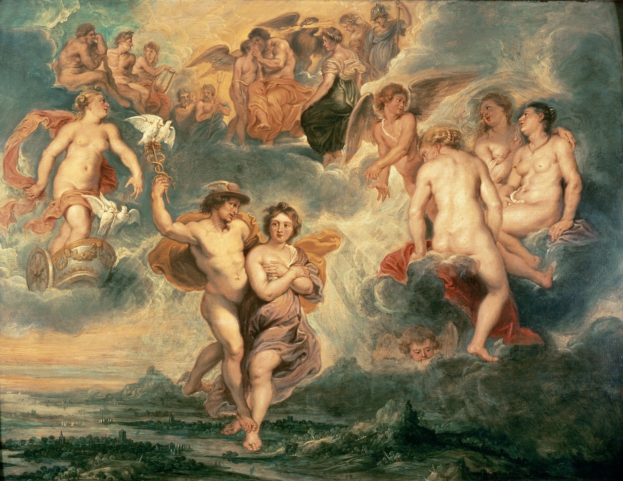 Ascent of Psyche till Olympus av Peter Paul Rubens