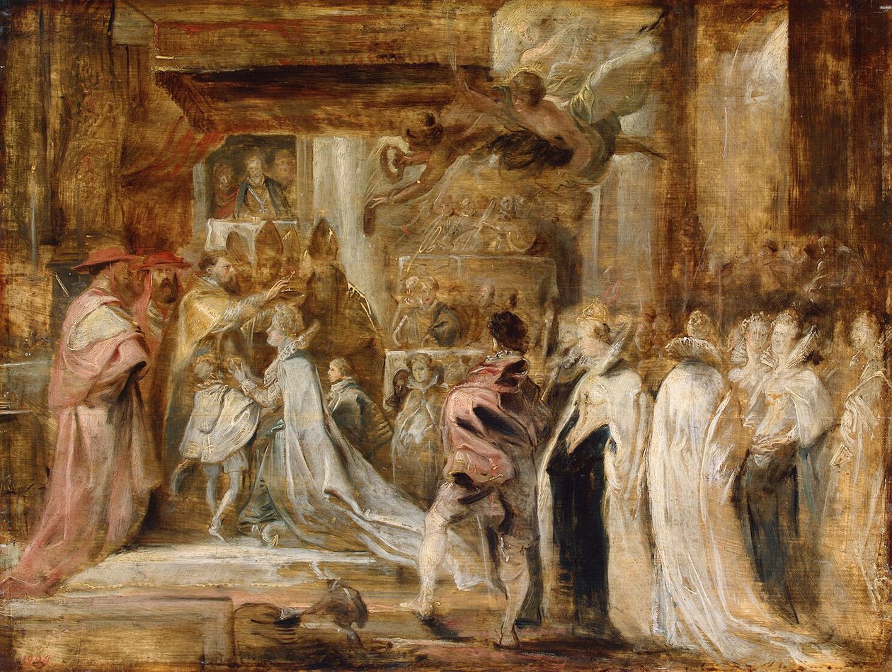 Coronation of Marie de Medici av Peter Paul Rubens