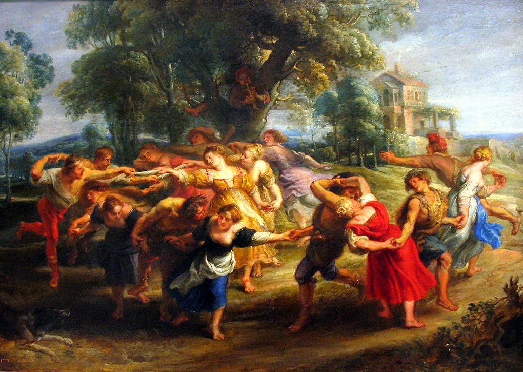 Danza de aldeanos  av Peter Paul Rubens