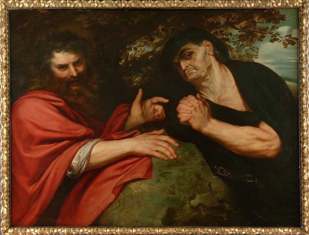 Democritus and Heraclitus av Peter Paul Rubens