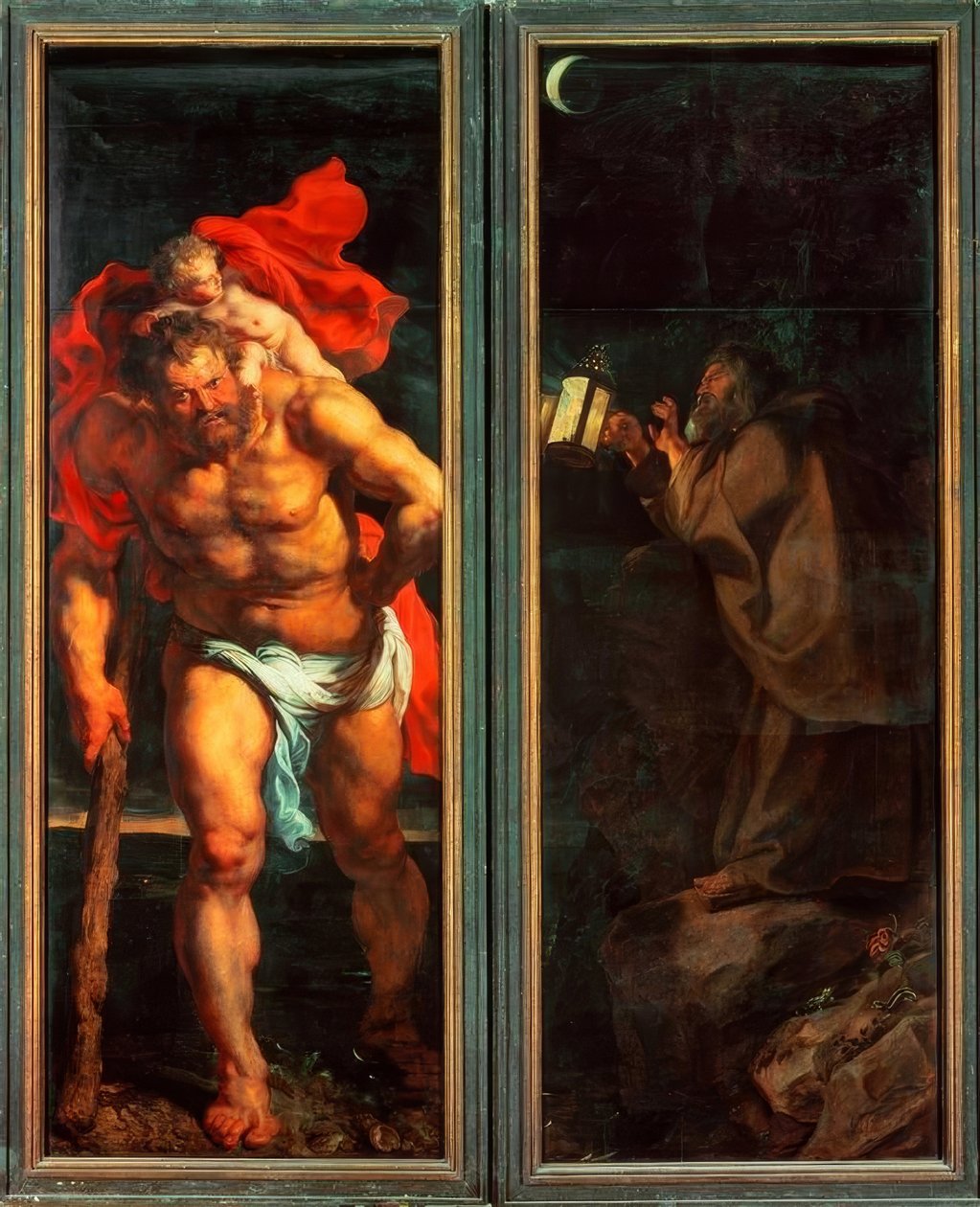 St Christopher av Peter Paul Rubens