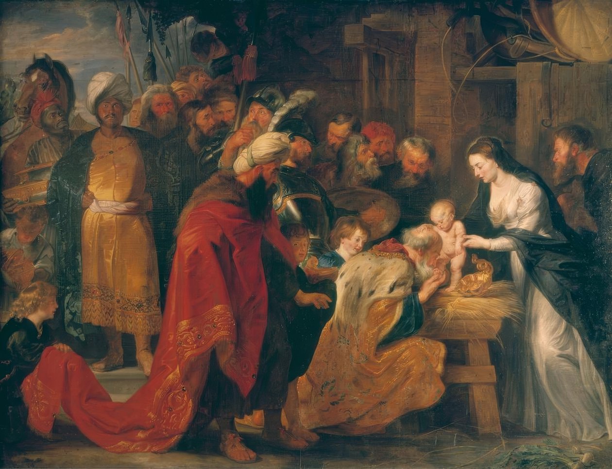 De tre magiernas tillbedjan av Peter Paul Rubens