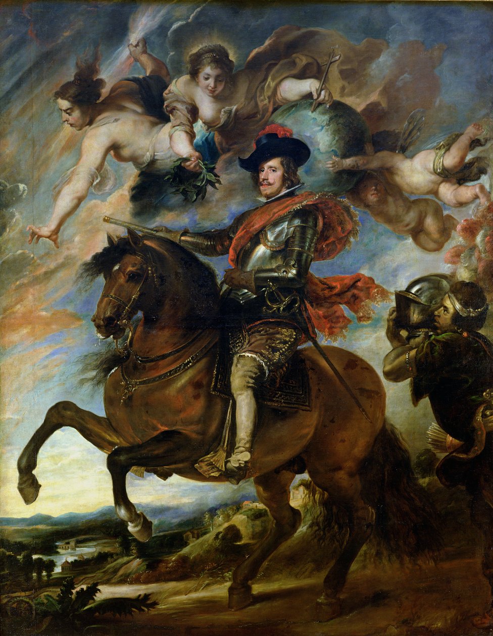 Ryttarporträtt av kung Filip IV av Spanien (1605-65) ca 1645 av Peter Paul Rubens